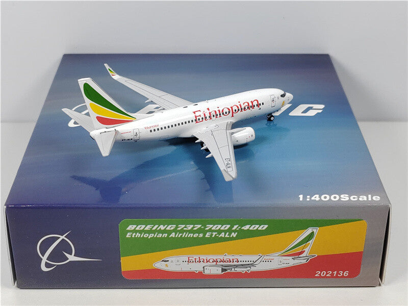 PandaModel Ethiopian Airlines For Boeing B737-700WL ET-ALN 1/400 Aircraft Model