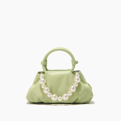 Ring Handbags Pearl And Marble Decoration Shoulder Bag Delicate Crossbody Purse