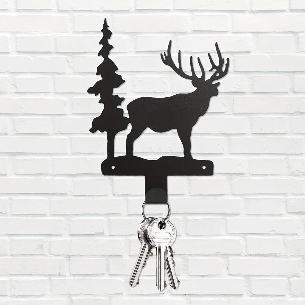 1pc Creative Deer & Tree Wall Mounted Multi-Purpose Hooks Ideal Organizing Keys