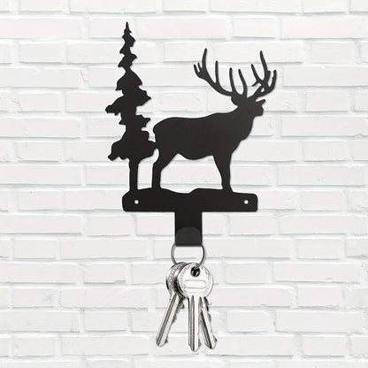 1pc Creative Deer & Tree Wall Mounted Multi-Purpose Hooks Ideal Organizing Keys