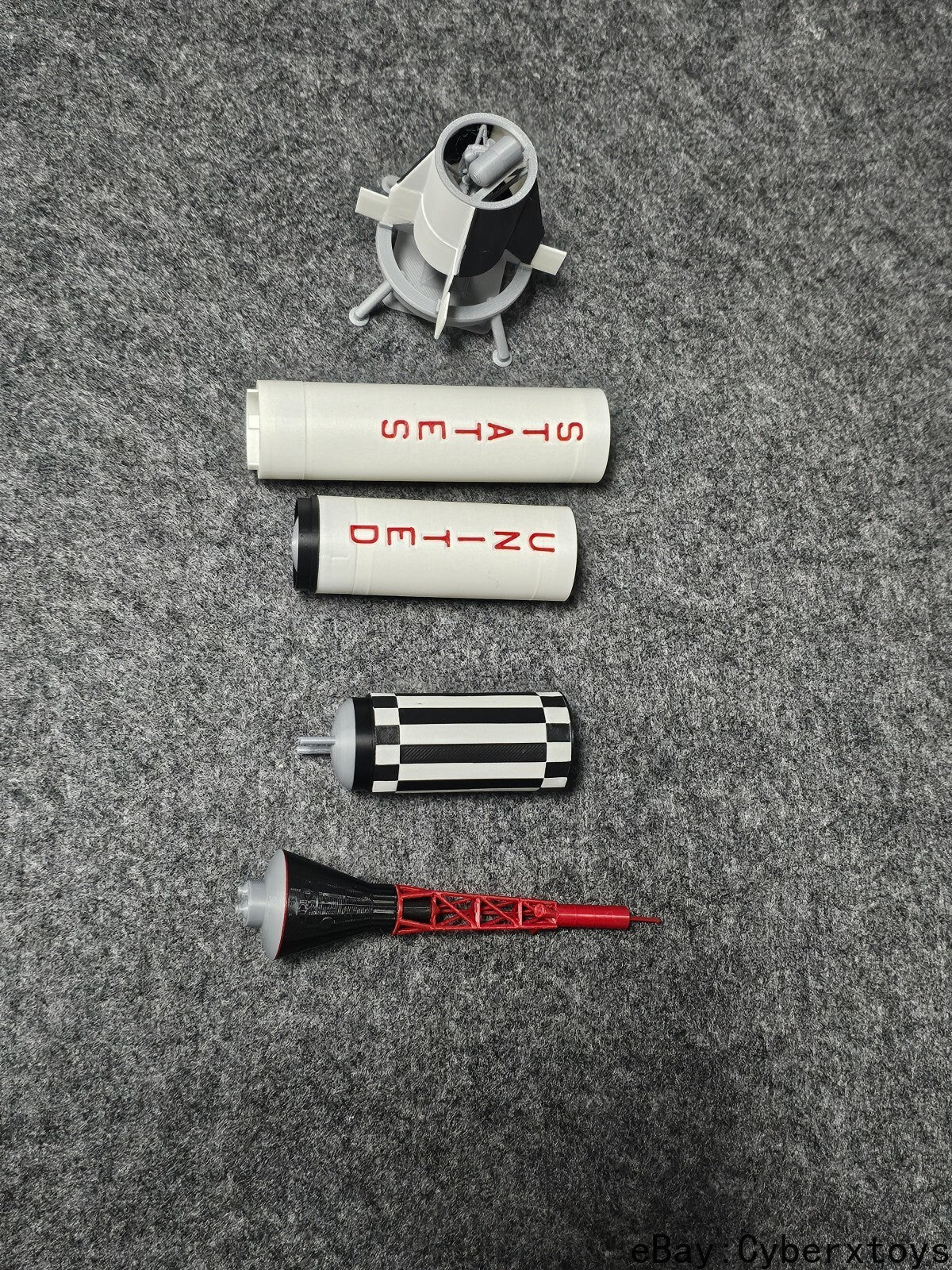 1:60 NASA Gemini TitanII + Redstone Launch Vehicle Rocket Model Painted