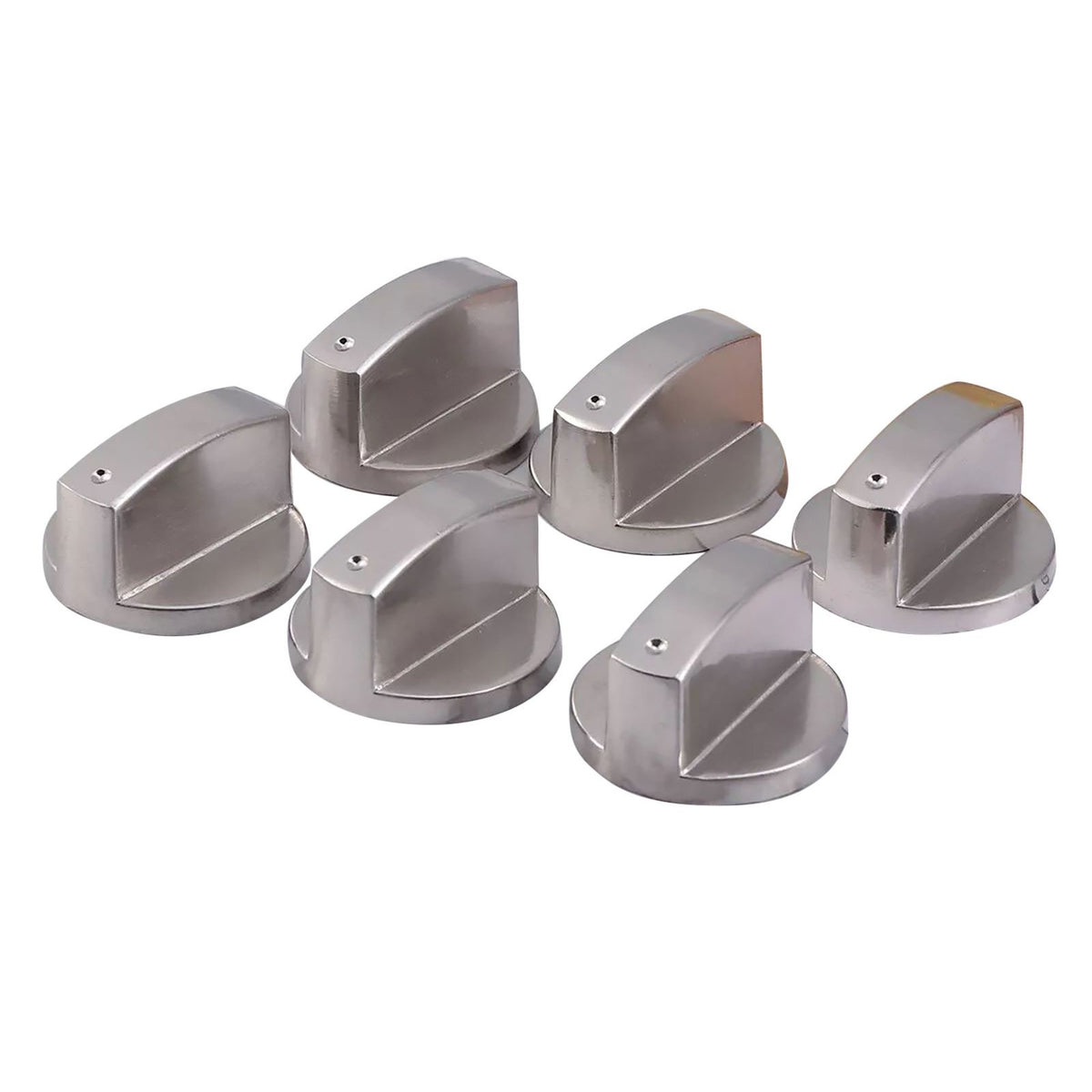 New 6pcs Gas Stove Knobs Cooker Oven Kitchen Control Metal Replace