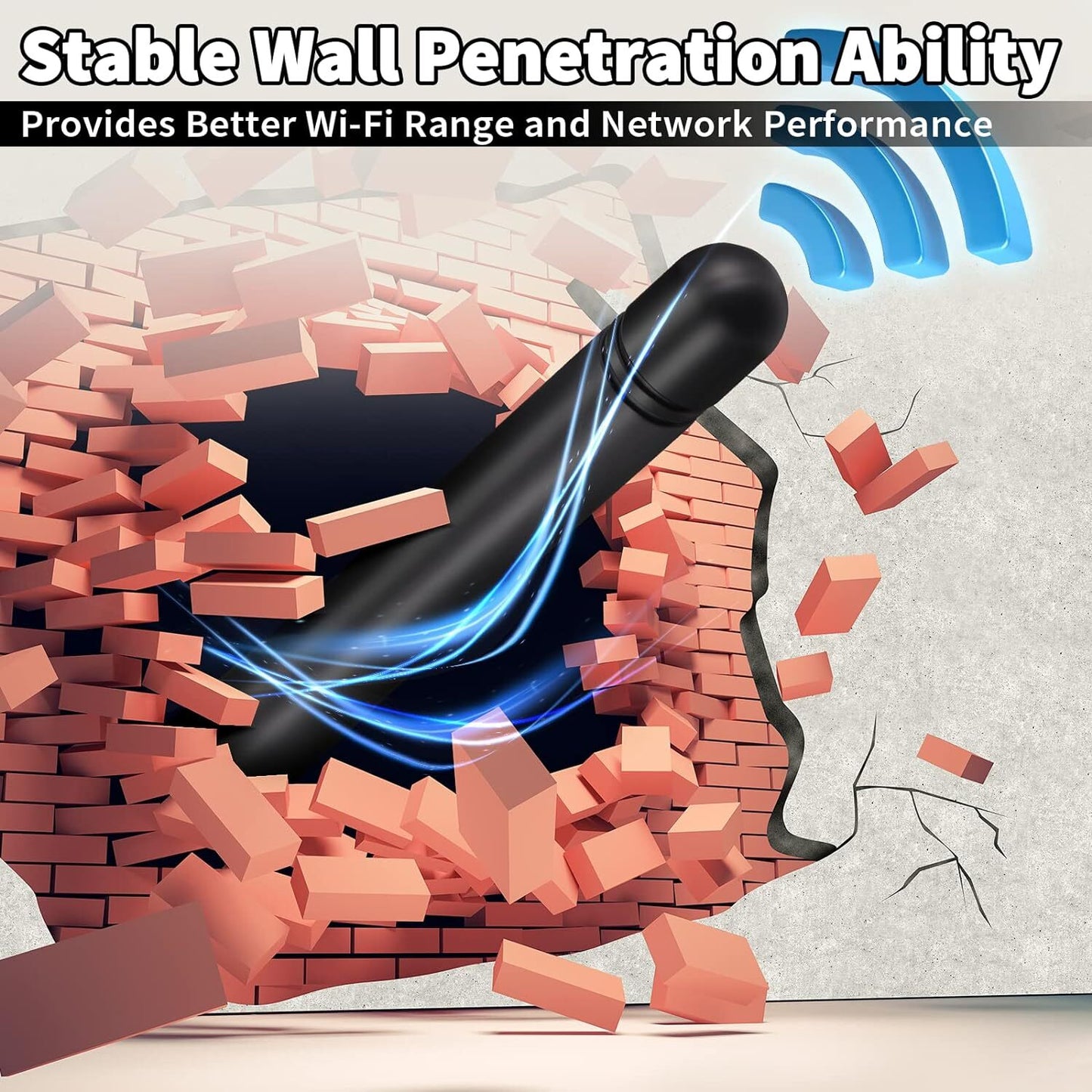 100X RP-SMA Antenna for WiFi 2.4GHz/5Ghz Wireless Router Card Male Pin wholesale