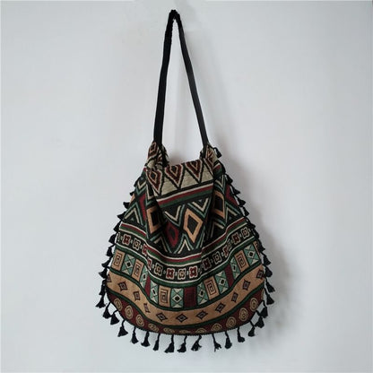 Vintage Shoulder Bag Tassel Boho Gypsy Fringed Handbags Open Bags 43*2*40 Cm 1PC