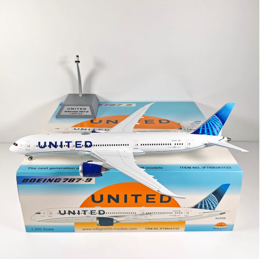 1:200 InFlight UNITED Boeing 787-9 N29981 Passenger Airplane Diecast Plane Model