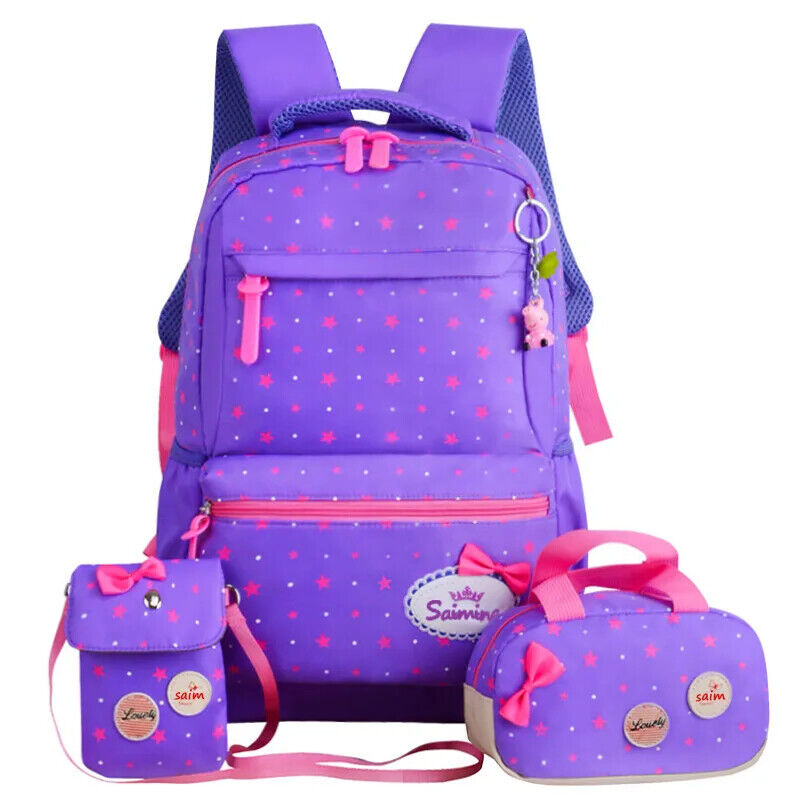 3pcs/set School Bag Backpacks Schoolbag Kids Children Girls Bag Student