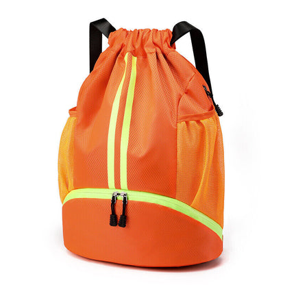 Waterproof Basketball Bag Wet Dry Separation Bags Swimming Drawstring Backpack