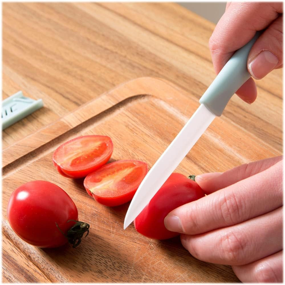 6 Pack Ceramic Paring Knife with Knife Cover Lightweight Ceramic Knives Fruit