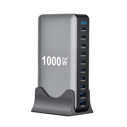 1000W Fast USB C GaN Ⅲ Pro Charger Block,8 Port Charging Station,Dual 140W PD3.1