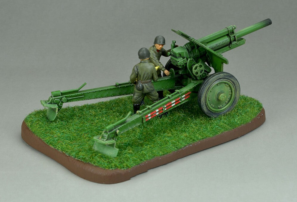 1/72 Soviet M-30 howitzer Tank Platform + 2 Soldier Finished Model