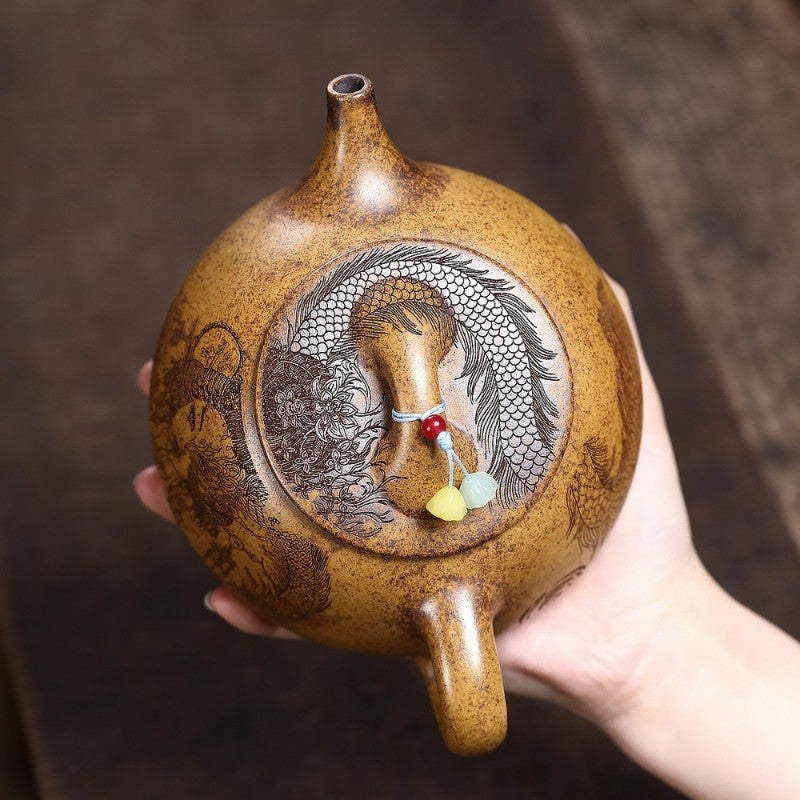550ml handmade tea pot real yixing zisha clay master pot 14 infuser hole shipiao