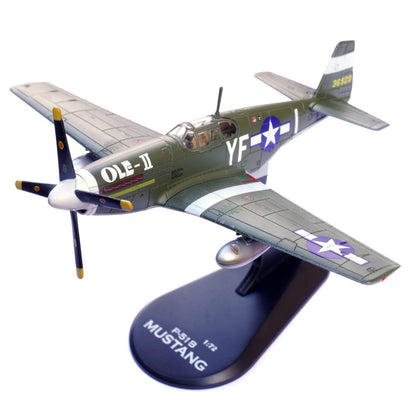 New 1/72 Scale Diecast Alloy WWII US P-51B Mustang Fighter Finished Model