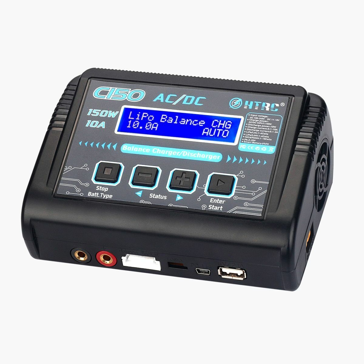 Lipo Charger Battery HTRC C150 AC/DC 150W 10A RC Balance Discharger for LiHV LiF