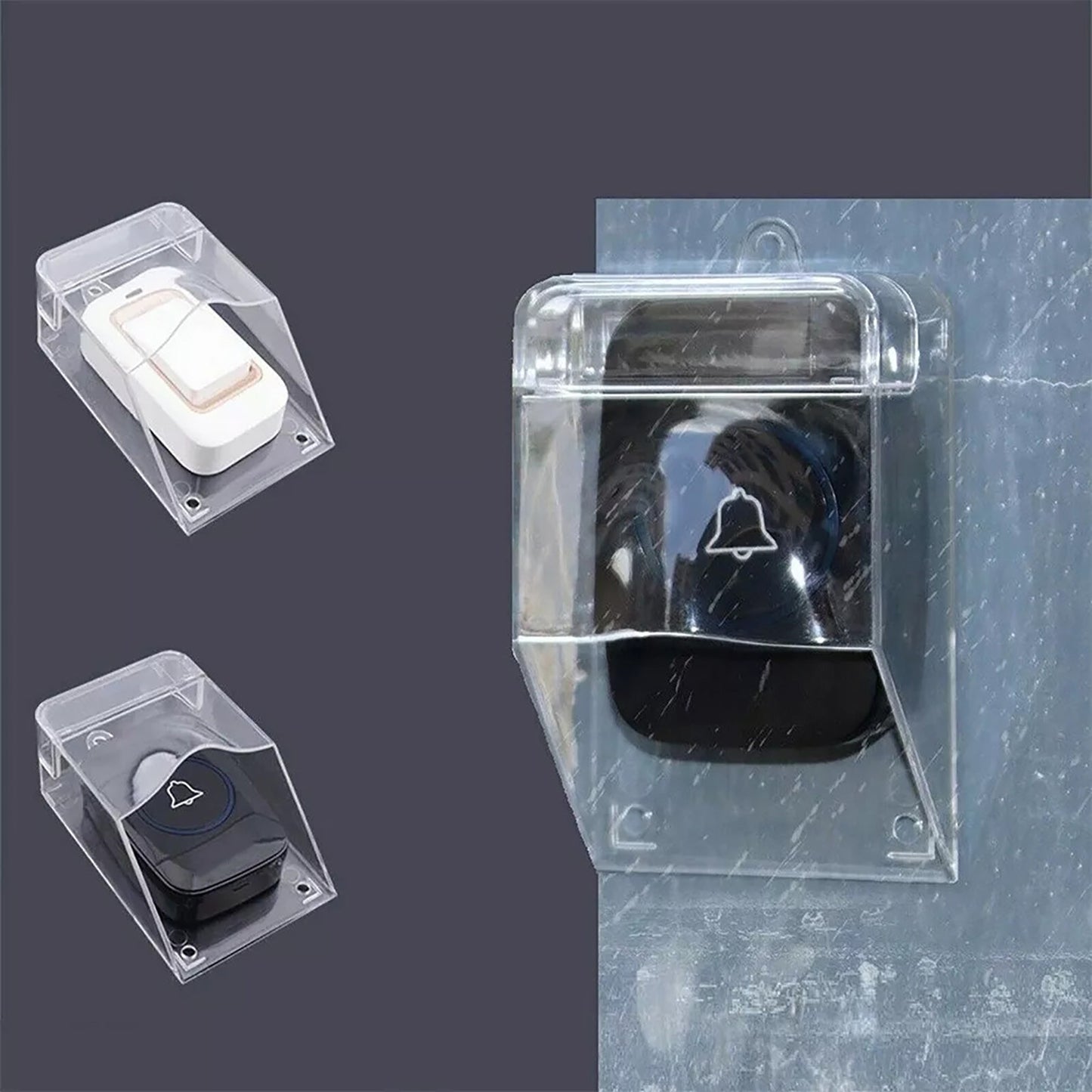 Universal Doorbell Button Waterproof Cover Transparent Shell Tools Accessory