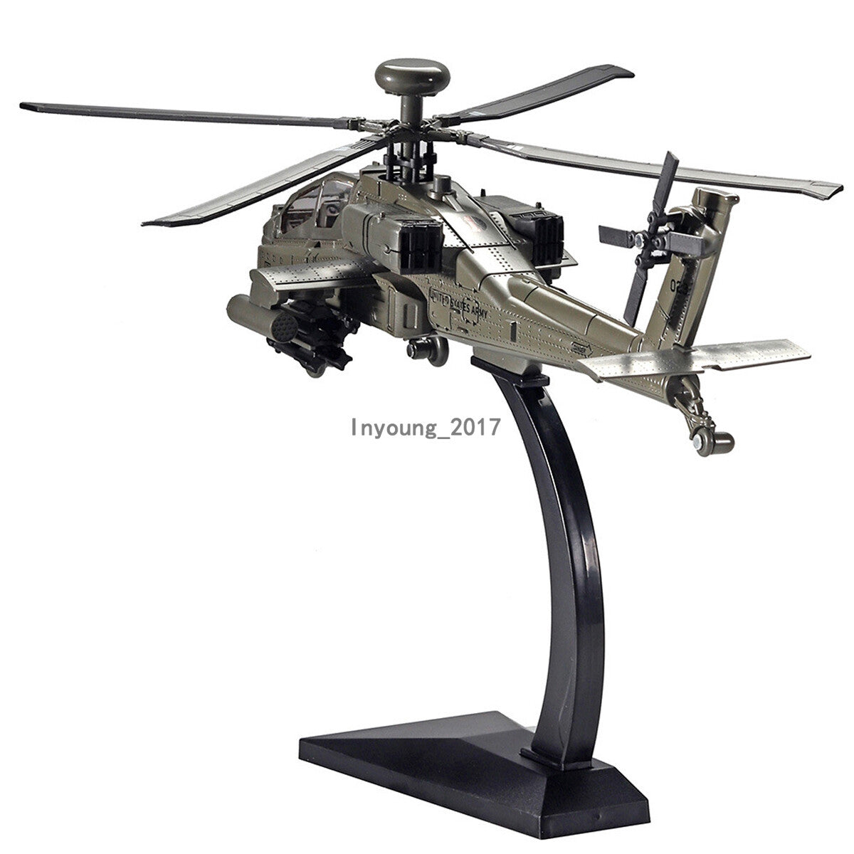 Boeing AH-64 Apache Helicopter Model Diecast US Military Army Airplane Model