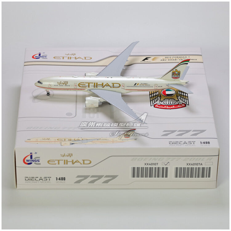 1:400 JC Wings Etihad Airways Plane B777-200LR Diecast Aircraft Model