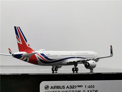 PandaModel British Air Force for Airbus A321neo G-XATW 1/400 DIECAST plane Model