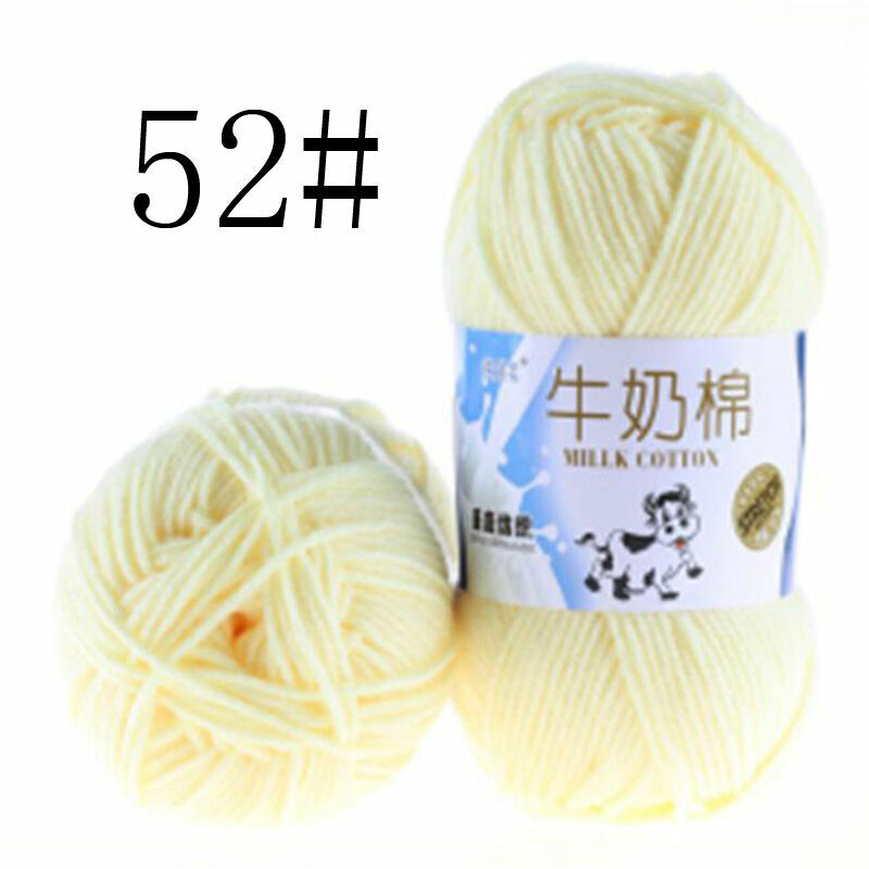 Hot Sale 50g Hand-woven Chunky Yarn Soft Milk Cotton Knitting Baby wool yarn