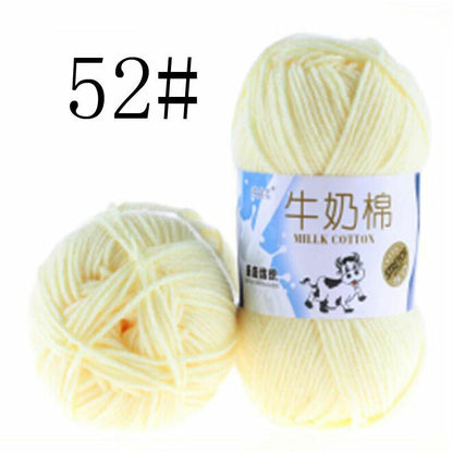 Hot Sale 50g Hand-woven Chunky Yarn Soft Milk Cotton Knitting Baby wool yarn