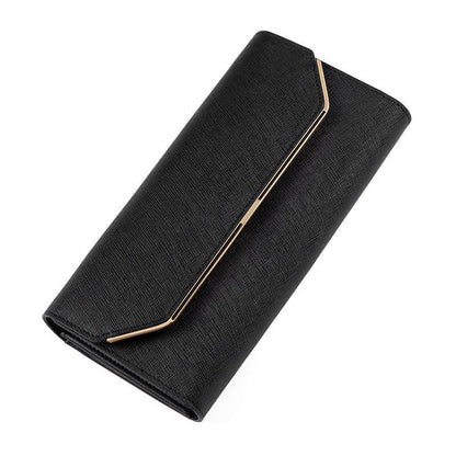 Genuine Leather Wallets Long Card Holder Wallet Hasp Coin Purse Thin Clutch Bag