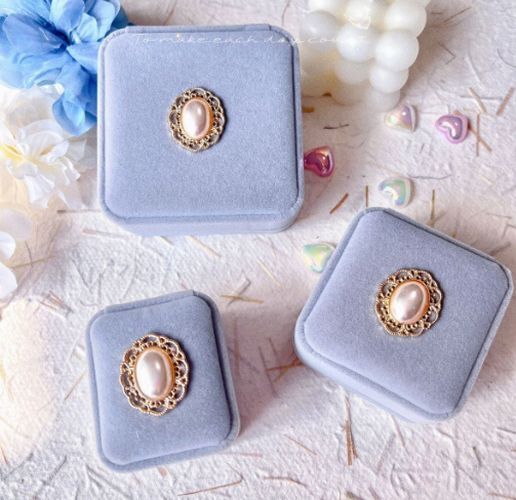 Jewelry Box Vintage Velvet Ring Pendant Bracelet Necklace Display Organizer Gift
