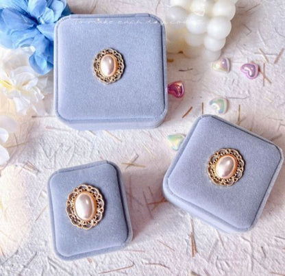 Jewelry Box Vintage Velvet Ring Pendant Bracelet Necklace Display Organizer Gift
