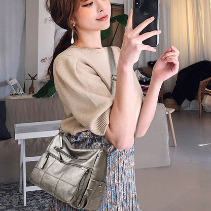 Genuine Leather Shoulder Messenger Luxury Handbags Bag Crossbody Bag Polyester
