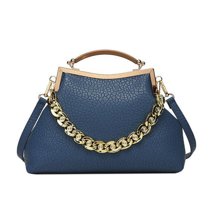 Handbag Mental Handle Pleated Shell Bag Clutch Purses Crossbody Bags 28*20*7 CM
