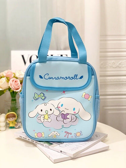 My Melody Cinnamoroll Kuromi Hello Kitty Lunch Bag Insulated Cooler Handbag Tote