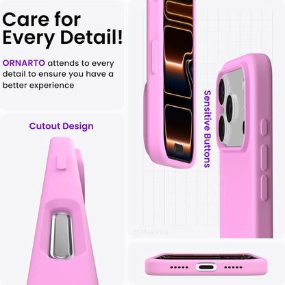 Compatible with Iphone 17 Pro Case 6.3", Slim Liquid Silicone 4 Layers Full Cove
