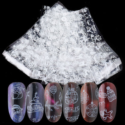 Nail Art 10Pcs Matte Metallic Foils Gold Silver Mirror Starry Paper Gel Stickers