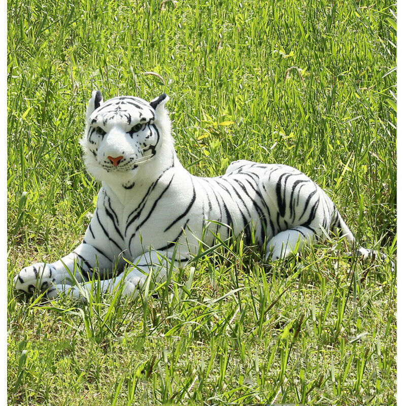 Lovely Simulation White Tiger Stuffed Plush Toy Animal Series Bedtime Doll Toy