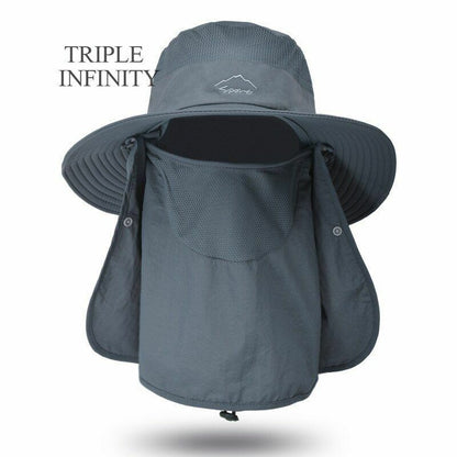 Summer Large Bucket Hat Foldable Breathable Hiking Fishing Camping 10*56-60 CM