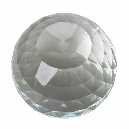 Clear Cut Crystal Sphere 50-200MM Faceted Gazing Ball Prisms Suncatcher Home