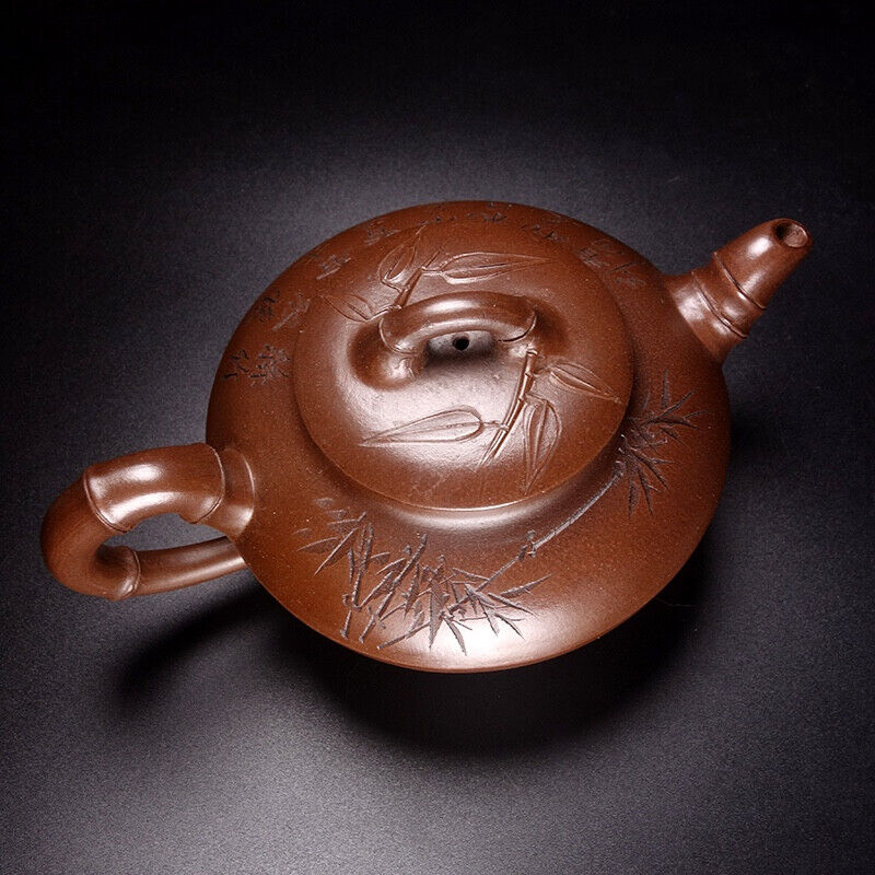 Chinese Yixing Zisha Clay Handmade Exquisite Teapot （竹韵 底款：金鼎商标）