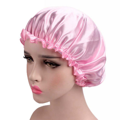 Lady Satin Sleep Hat Hair Care Adjustable Chemo Caps Bonnet Turban Hat Headwraps