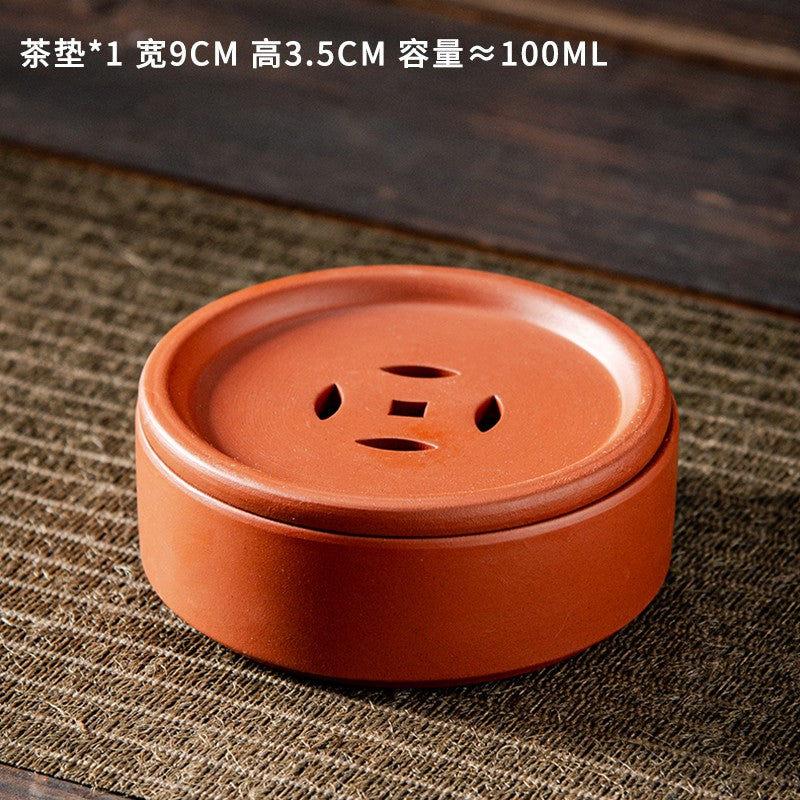 Purple Clay Vermilion Mud Water Storage Base Coaster Small Tea Set Tea Tray