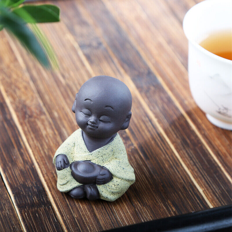 5pcs/lot Little Monk Zisha Tea Pet Lovely House Decoration Tea Play Mascot Boys