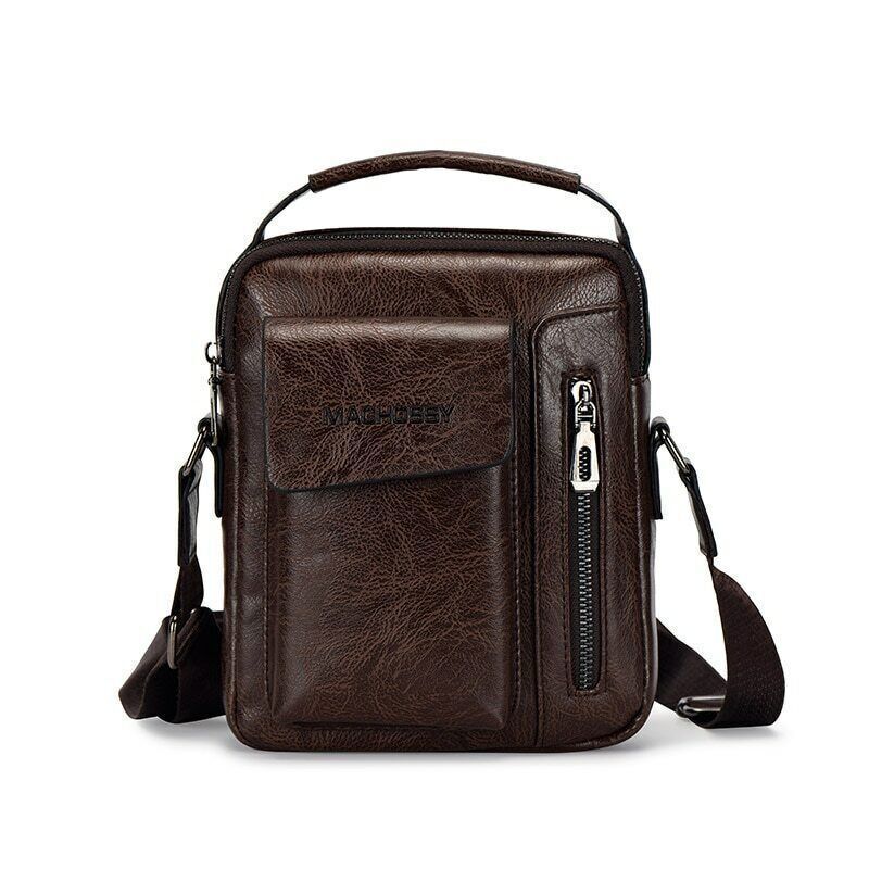Casual Men Shoulder Bag Vintage Crossbody Bags PU Leather Handbag