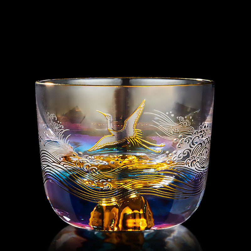 Creative Tea Cup Glass Master Cup Thicker Multi-color Personal Kungfu Tea Cup
