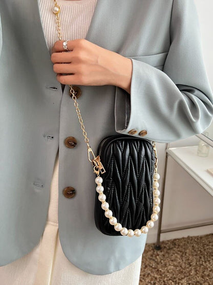 Pearl Shoulder Women's Bag Flap Crossbody Bags Women Female Handbags