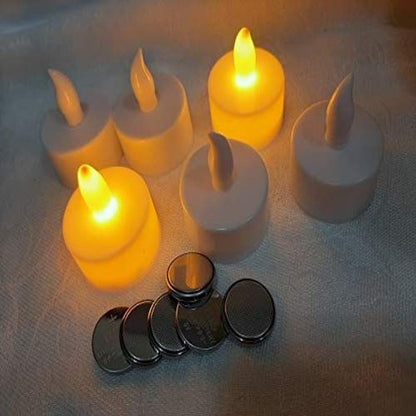 CANDLE CHOICE Battery 6 pack tea lights with timer, 6