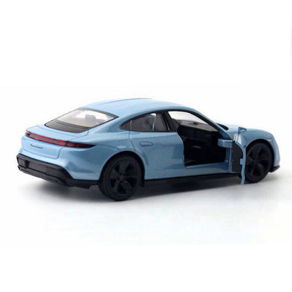 1:36 Porsche Taycan Turbo S Model Car Diecast Toy Vehicle Kids Toys Gifts Blue