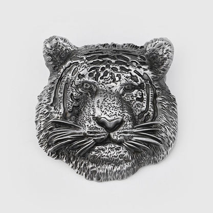 Men Belt Buckle Metal Tiger Chinese Dragon Shape DIY Craft Accessories 5.2x7.7cm