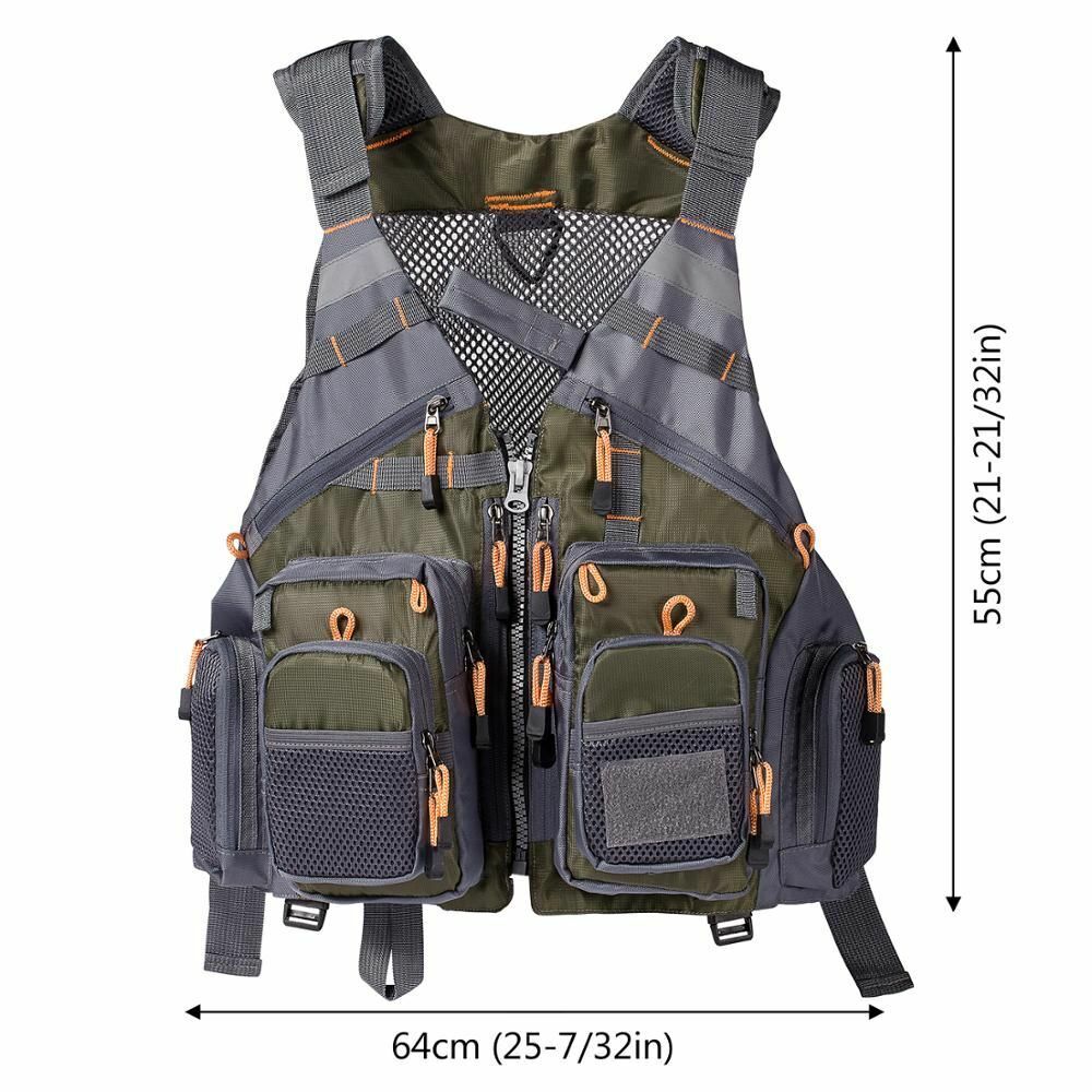 Fishing Vest Breathable Outdoor Sports Fly Swimming Adjustable Tackle Custom Fit