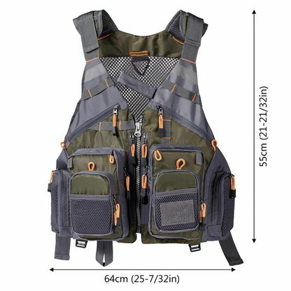 Fishing Vest Breathable Outdoor Sports Fly Swimming Adjustable Tackle Custom Fit