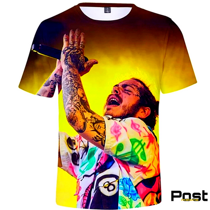 Camisetas Sublimadas Hombre POST MALONE T-Shirt Camisas Moda Para Vestir Franela