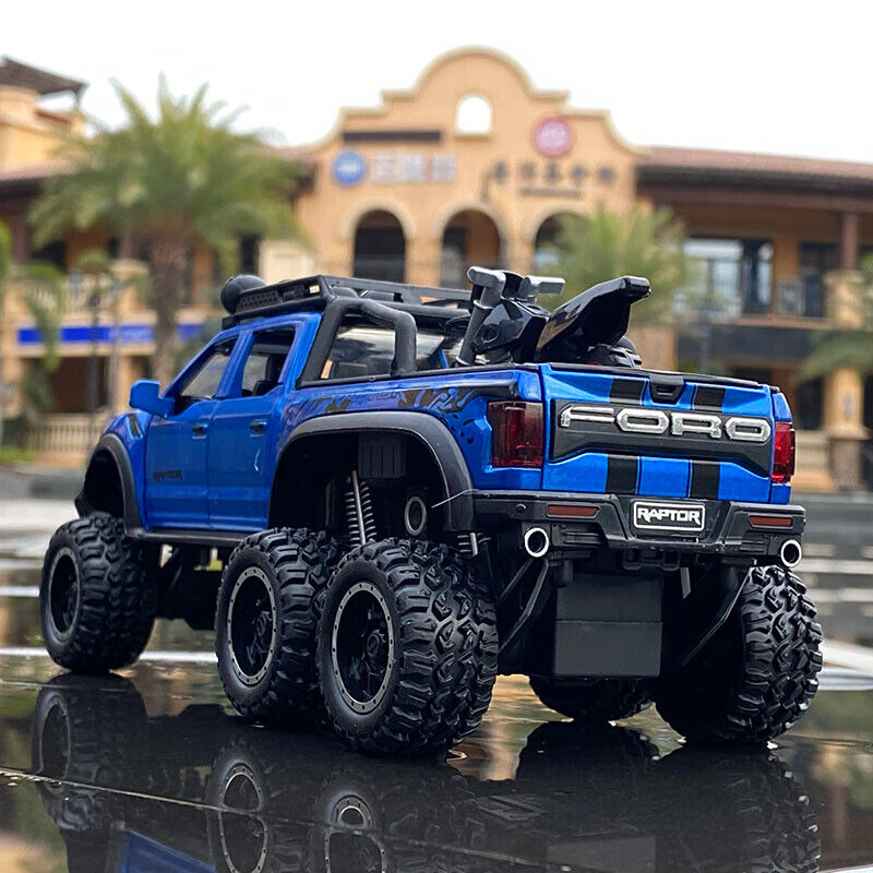 1:28 Ford Raptor F150 Diecast Model Car Pickup Truck Toy Vehicle Off-road Gift
