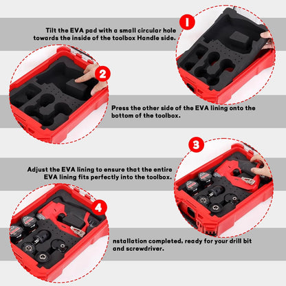EVA Liner for Milwaukee 48-22 8435 Packout Toolbox, EVA Tool Box Liner Fit for 2