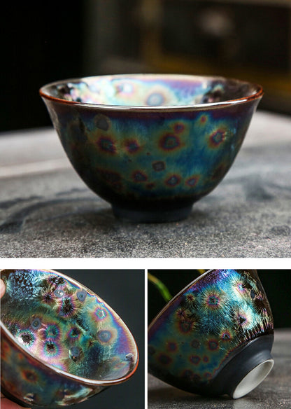 Unique Tea Cup Kiln Change Porcelain Cup Handmade Tianmu Jianzhan Tea Cup China